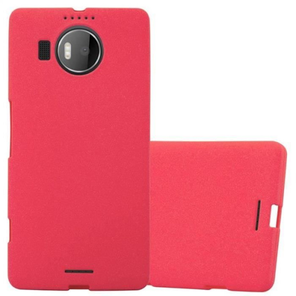 Cadorabo Fodral fungerar med Nokia Lumia 950 XL i FROST RED - Stötsäker och reptålig TPU silikonhölje - Ultra Slim