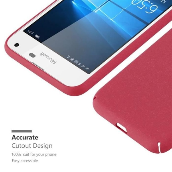 Coque - CADORABO - Nokia Lumia 650 - Hårdt Beskyttelse - Mat Design - Rød Farve Röd