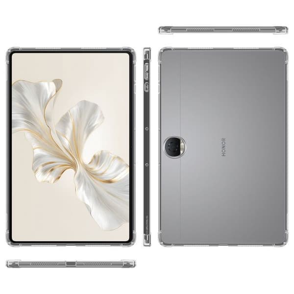 Transparent stötsäker silikonfodral för Honor Pad 9 Pro Vit