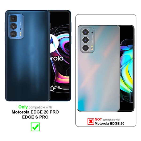 Coque för Motorola EDGE 20 PRO / EDGE S PRO Housse i NATT SVART Etui Fodral Skydd Plånbok Wallet Svart