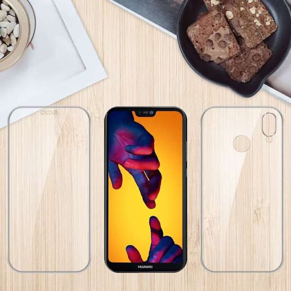Skal för Huawei P20 LITE 2018 / NOVA 3E GENOMSKINLIG Heltäckande skydd Vit