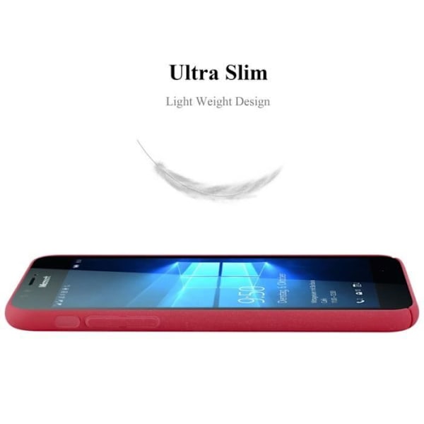 Coque - CADORABO - Nokia Lumia 950 - Hårt skydd - Matt design - Röd färg Röd