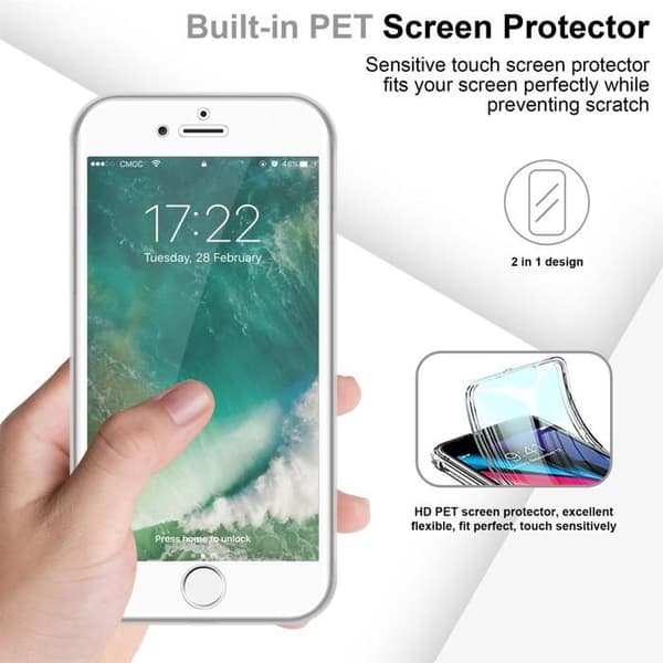 Transparent skydd för iPhone 7 / 7S / 8 / SE 2020 Vit
