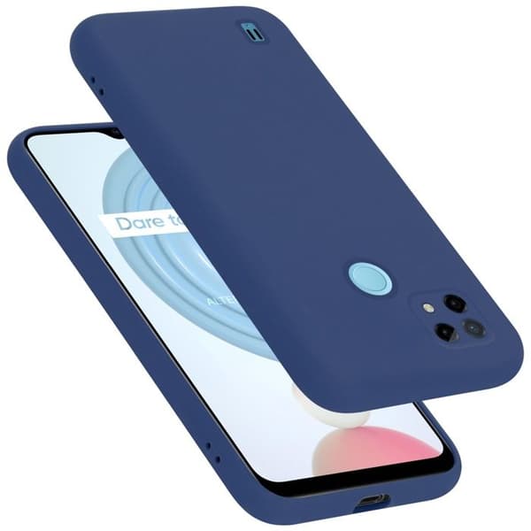 Skyddande stötsäker skal för Realme C21 i LIQUID BLUE Blå