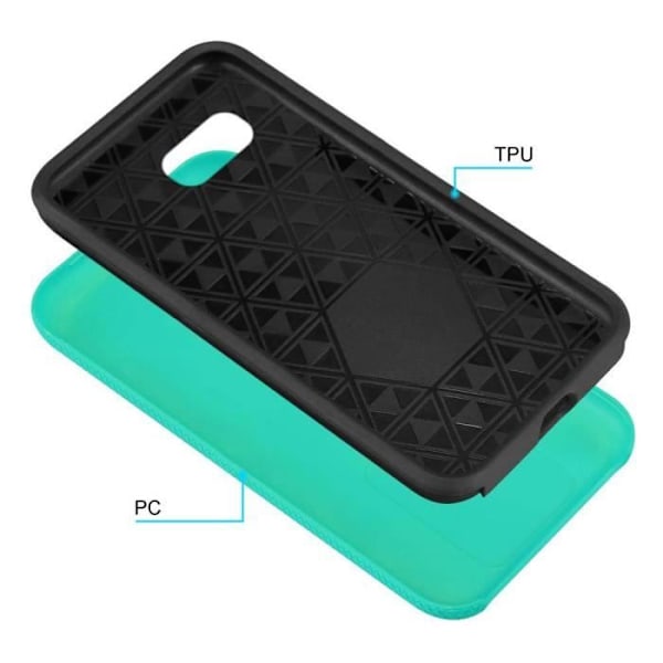 Coque - CADORABO - Samsung Galaxy A3 2017 - Turkos - Triangulär design - Stötsäker skydd Turkos