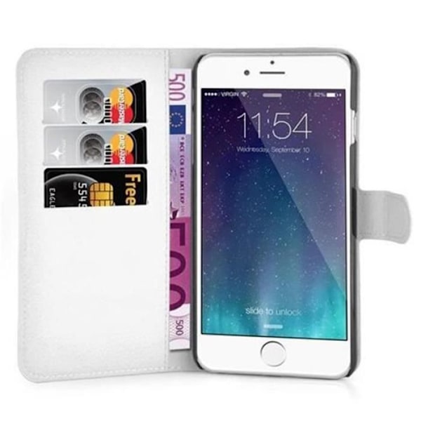 Apple iPhone 6 PLUS Fodral - iPhone 6S PLUS i VIT ALABASTER från Cadorabo Helt skyddsfodral med flip flik och stativ