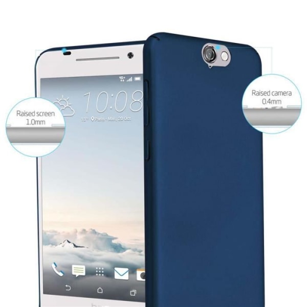 Fodral för HTC ONE A9 i METALLIC BLUE Hårt fodral Cover Cadorabo Cover Metal Protection Cover