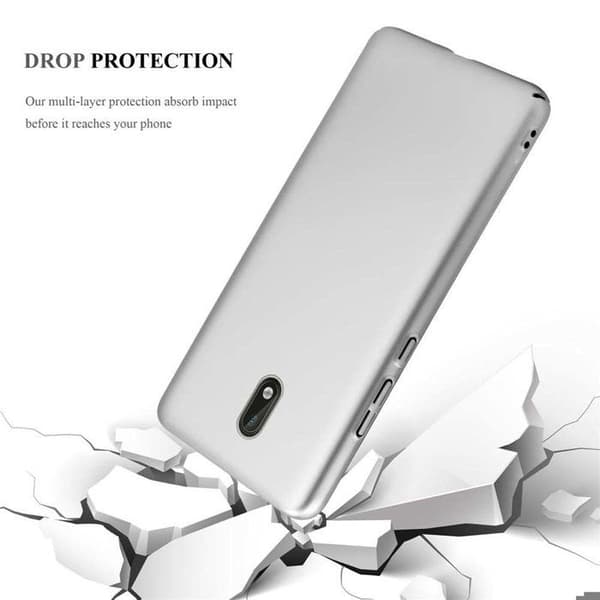 Hårdskal för Nokia 3 2017 i METALLISK SILVER Metallisk design stötabsorberande skydd Grå