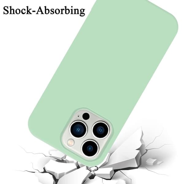 Skal för iPhone 14 PRO MAX Stötabsorberande i LIQUID LIGHT GREEN Grön