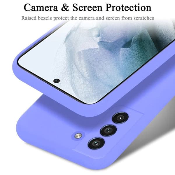 Skyddande stötsäker skal för Samsung Galaxy S21 FE i LIQUID LIGHT PURPLE Violett