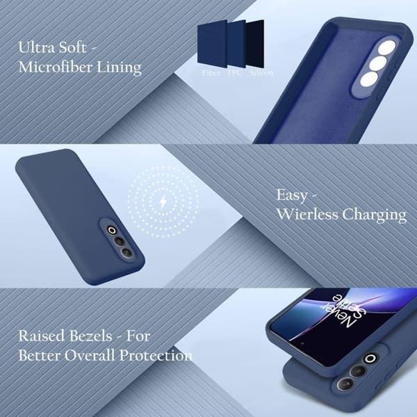 Skyddande stötsäker skal för OnePlus CE4 i LIQUID BLUE Blå