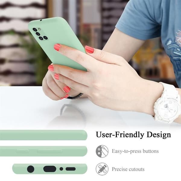 Skyddande stötsäker skal för Samsung Galaxy A31 i LIQUID LIGHT GREEN Grön