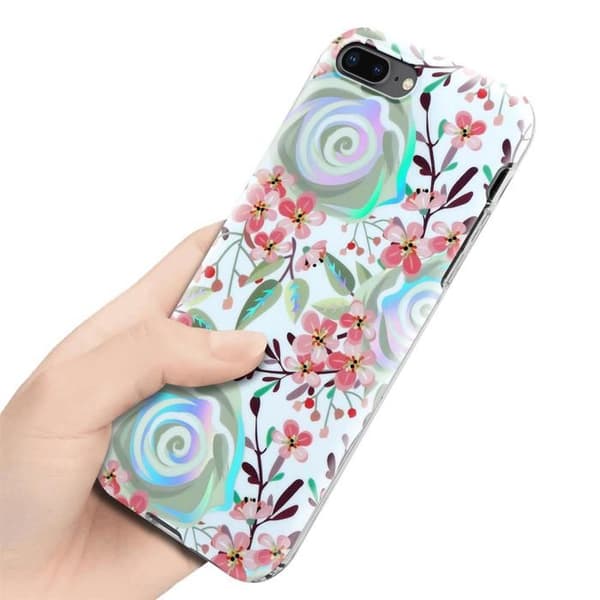 Fodral för iPhone 7 PLUS / 7S PLUS / 8 PLUS FLEURS DE PÊCHE Etui Skydd Blomsterdesign