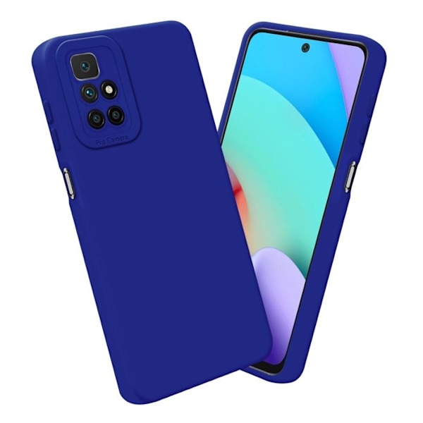 Coque för Xiaomi RedMi 10 i FLUID BLÅ Fodral Etui Case Cover i flexibelt TPU-silikonskydd Blå