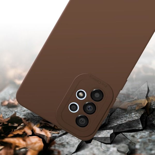 Fodral för Samsung Galaxy A33 5G i FLUID BROWN Fodral i flexibelt TPU silikonskydd kastanj