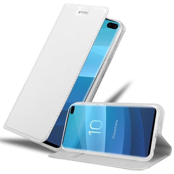 Fodral - CADORABO - Samsung Galaxy S10 PLUS - Grå - Magnetisk stängning - Halvstyv Grå