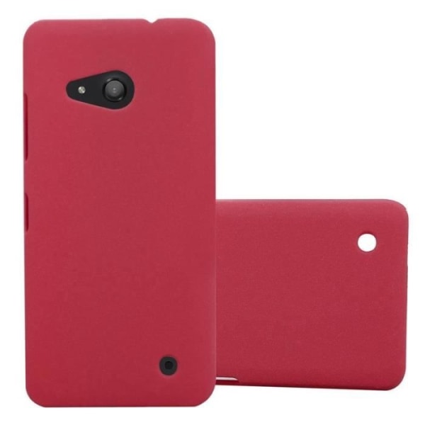 Cadorabo Fodral till Nokia Lumia 550 - i FROSTY RED - Slag- och reptålig hårdplastfodral