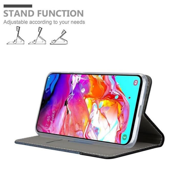 Cadorabo Fodral till Samsung Galaxy A70 i MÖRKBLÅ SVART