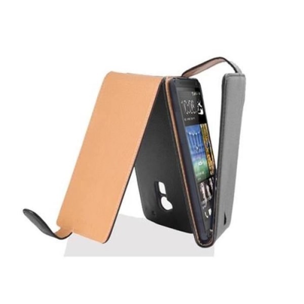 Cadorabo Fodral Fodral för > HTC ONE MAX T6 < i Flip Style Fodral Fodral Bumper Wallet i JET BLACK