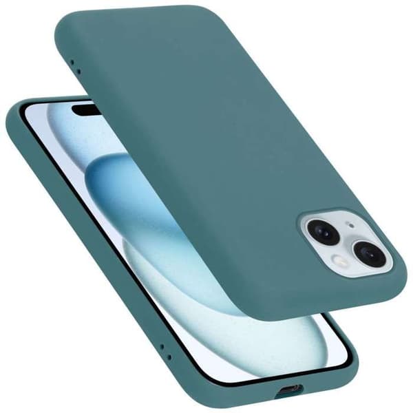 Skal för iPhone 15 PLUS Stötabsorberande i LIQUID GREEN Grön