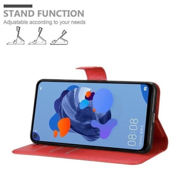 Coque - CADORABO - Huawei MATE 30 LITE - Similläder - Röd - Fallback-funktion Röd