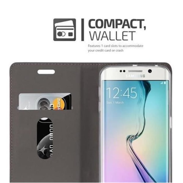 Cadorabo Fodral till Samsung Galaxy S6 EDGE i LJUSGRÅBRUNT
