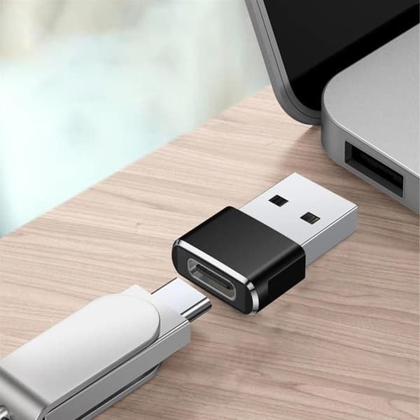 USB-adapter i svart - USB C till USB-adapter Svart