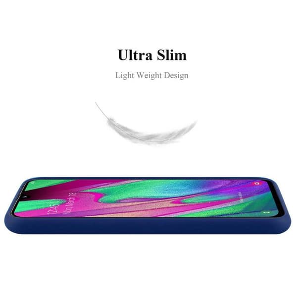 Skyddsfodral för Samsung Galaxy A40 CANDY MÖRKBLOMMA Stötsäker Silikon Blå