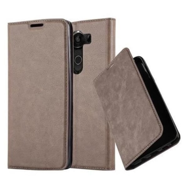 LG V10 Fodral i COFFEE BROWN från Cadorabo (INVISIBLE MAGNETIC CLOSURE Design) Helt skyddsfodral med flip flap och