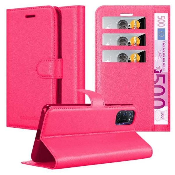 Coque för Oppo A72 - CADORABO - LOTUS ROSA - Syntetiskt läder - Magnetisk stängning - Ställfunktion LOTUS ROSA