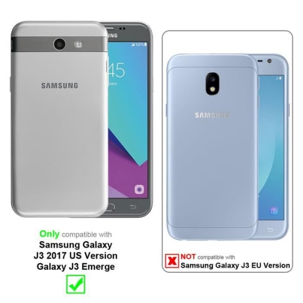 Fodral för Samsung Galaxy J3 2017 US-version i FROST DARK BLUE Cadorabo Cover Protection Silikon TPU Flexibelt fodral