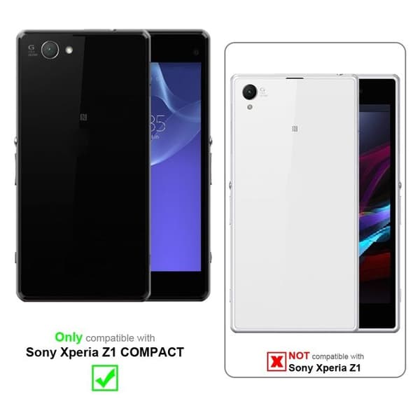 Fodral med lock för Sony Xperia Z1 COMPACT Plånbok i KLASSISK SILVER Stötsäker Grå