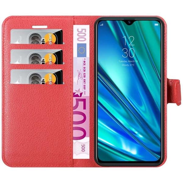 Fodral för Realme 5 PRO / Realme Q i KIRSCHRÖD Röd