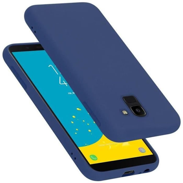 Cadorabo skal för Samsung Galaxy J6 2018 EU Edition - i Blå - Flexibel TPU-silikon