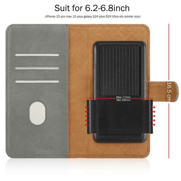 Etui för LG K42 Fodral i GRÅ Plånboks Skydd Grå
