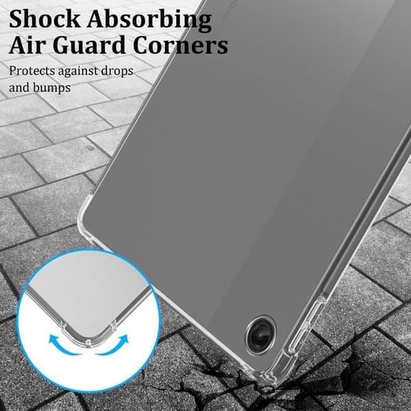 Skyddsfodral för Lenovo Tab M10 Plus 3e i transparent stöttålig silikon Vit