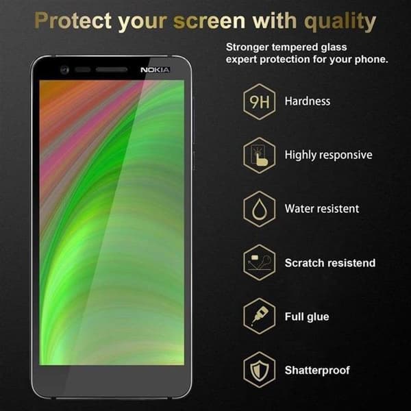 Helt härdat skärmskydd för Nokia 3.1