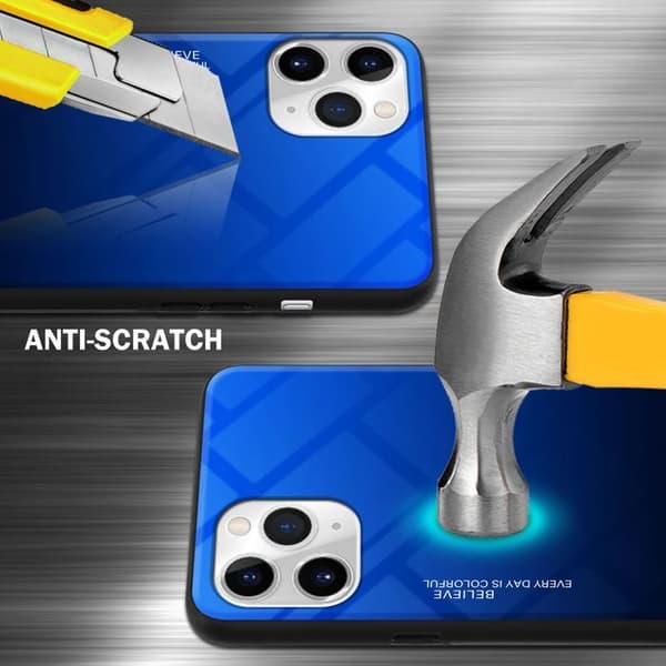 iPhone 11 PRO MAX Fodral i BLÅ - SVART Stötskydd Bicolor design Svart