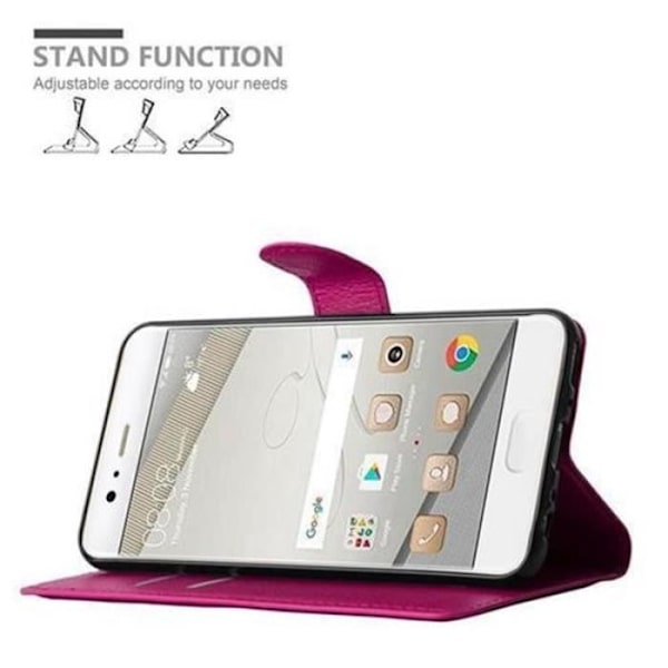 Cadorabo Huawei P10 PLUS Fodral ROSA Full Protection Fodral Fodral Magnetlås (stöder stativ och kortplats)