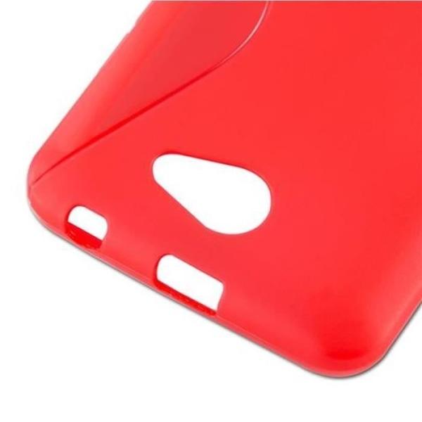 HTC Desire 516 CHERRY RED Fodral Cadorabo DESIGN S Gel TPU Silikonskydd Fodral Cover Ultra Slim Bumper