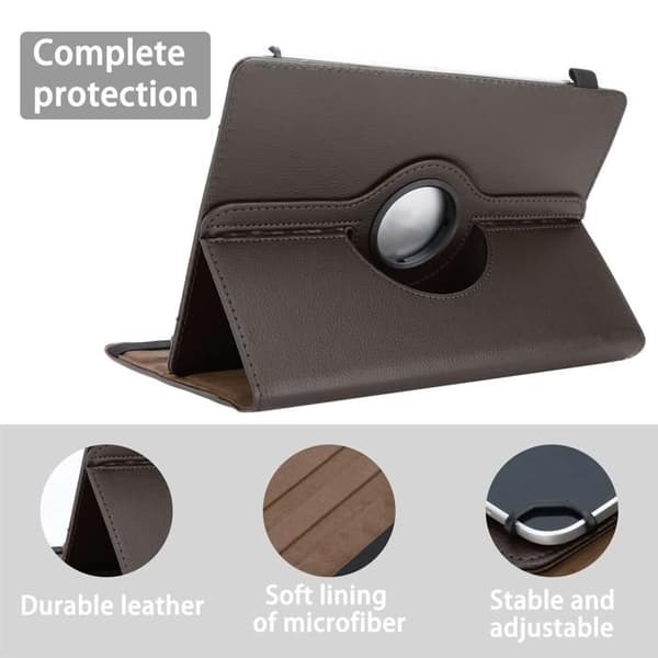 Fodral för 7" Tablets Etui i BRUN Skydd 360 grader brun