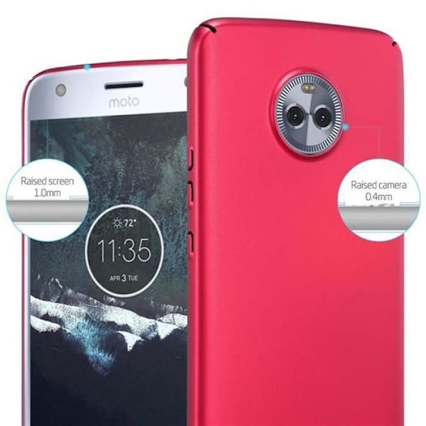 Coque - CADORABO - MOTO X4 - Metallisk Röd - Stötskydd - Elegant Design Röd