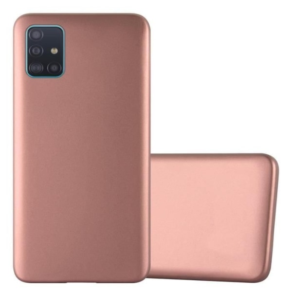 Fodral till Samsung Galaxy A71 4G Skal i METALLIC ROSE GOLD Fodral Skydd Silikon TPU Fodral matt