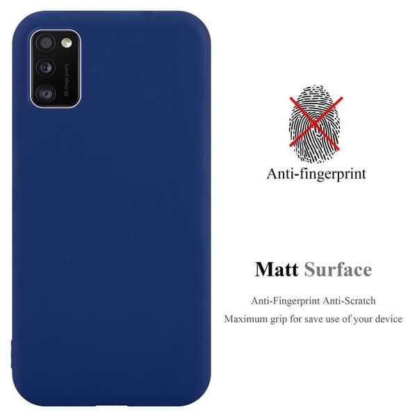 Skyddsfodral för Samsung Galaxy A41 CANDY MÖRKBLOMMA Stötskydd Silikon Blå