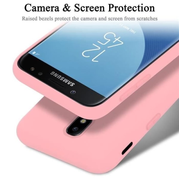 Cadorabo skal för Samsung Galaxy J7 2017 / J7 PRO / J730 - i rosa - Flexibel TPU silikon