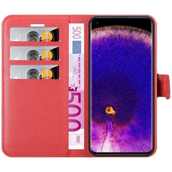 Etui för Oppo FIND X5 PRO i KIRSCHRÖD Röd