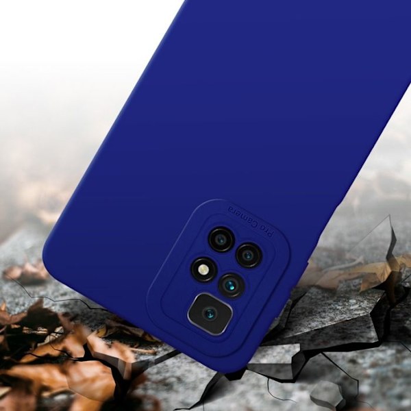 Coque för Xiaomi RedMi 10 i FLUID BLÅ Fodral Etui Case Cover i flexibelt TPU-silikonskydd Blå
