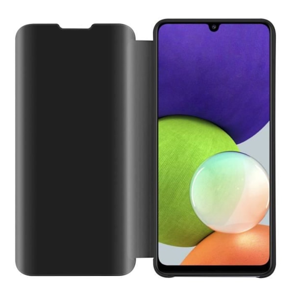 Coque - CADORABO - Samsung Galaxy A22/M22/M32 4G - Turmalin Svart - Design Clear View - Ställfunktion Svart