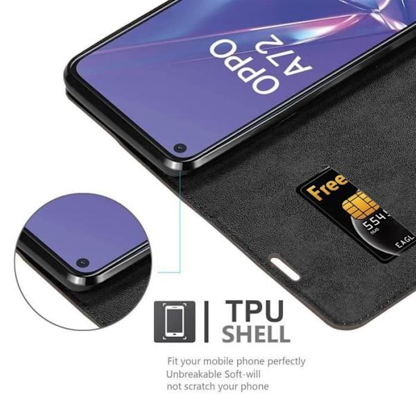 Telefontui - CADORABO - Oppo A52 - Kaffeebrun - Silikon TPU - Magnetiskt stängning KAFFEBRUNT
