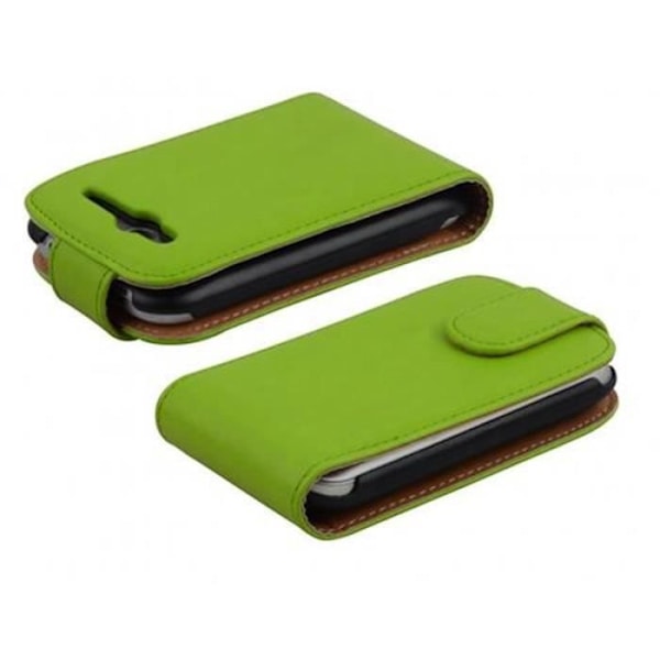 Cadorabo Fodral Fodral för > HTC WILDFIRE < i Flip Style Fodral Fodral Bumper Wallet i slätt konstläder i PARROT GREEN